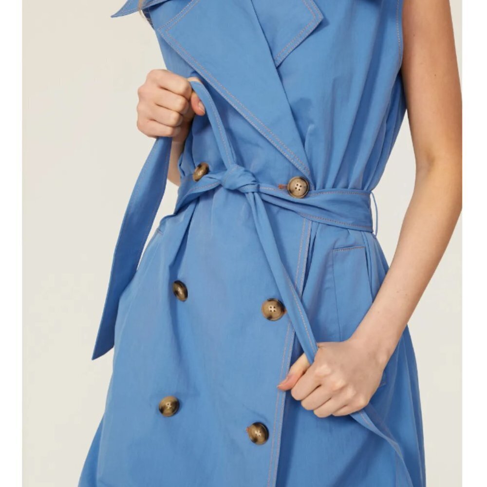 Rejina Pyo Astrid Trench Dress blue size 12 - Picture 4 of 11